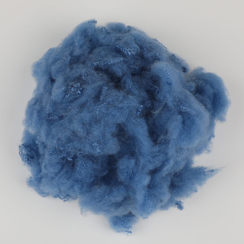 Cowboy Blue Wool Spinning Poliester Staple Fiber 3D×64mm